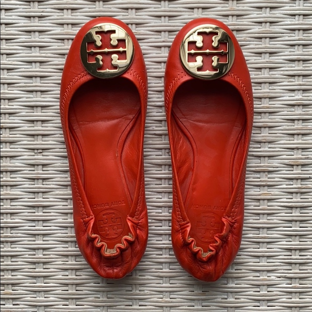TORY BURCH MINNIE TRAVEL BALLET FLAT LEATHER